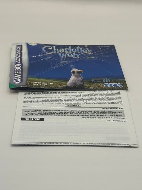 CHARLOTTE'S WEB 3XA Nintendo Game Boy Advance (boxed)
