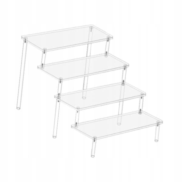 Acrylic display shelf – Riser Doll Clay Figurine Display – 4-tier wedding tray
