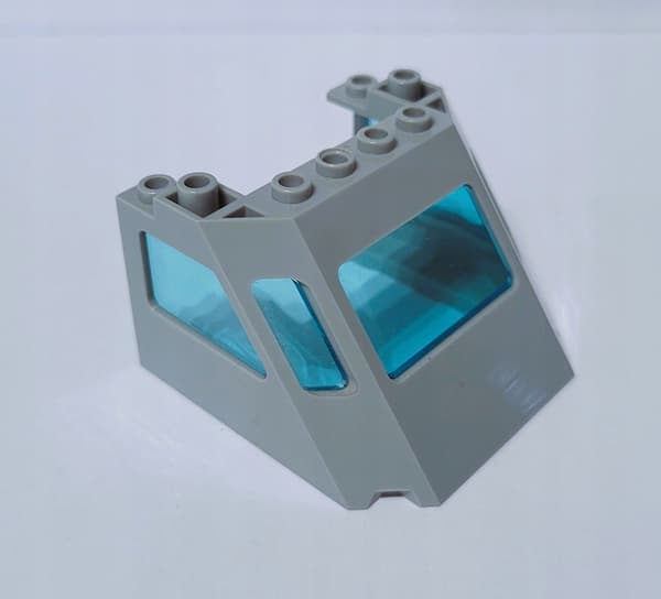 LEGO TRAIN FRONT CABIN COCKPIT J. GREY OLD 2917 trans blue