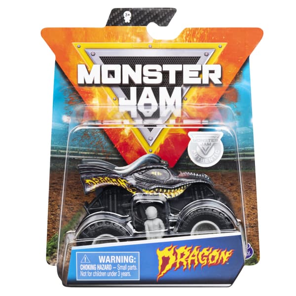 Monster Jam Dragon 1:64 model + Spin Master figurine