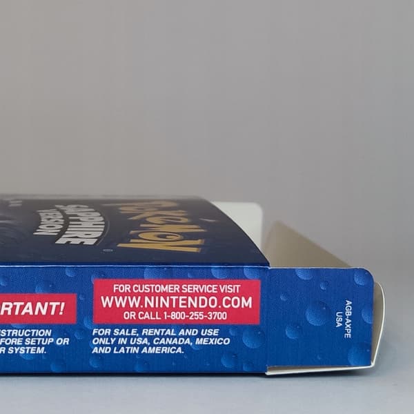 Pokémon Sapphire Game Boy Box + Cartridge