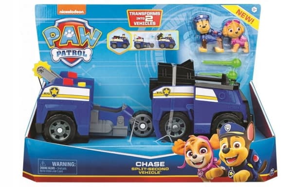 PAW PATROL CHASE FIGURINE WITH VEHICLE