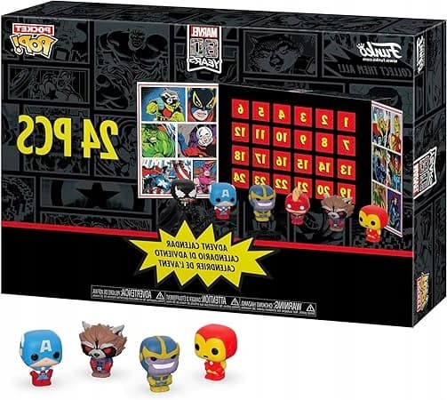MARVEL POCKET POP ADVENT CALENDAR, 24 PIECES, MARVEL COLLECTOR’S EDITION