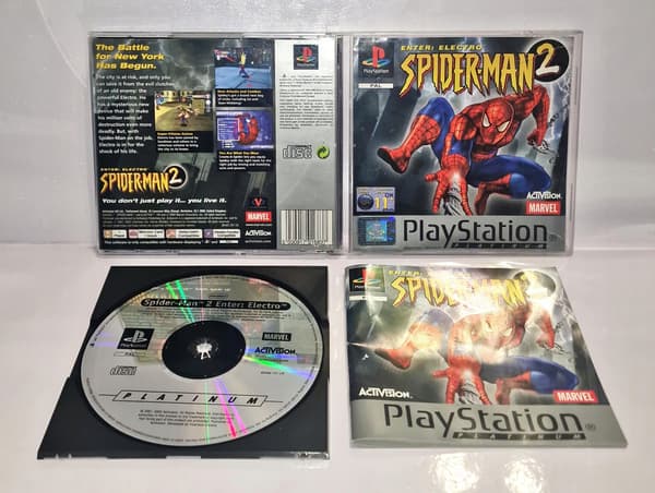 Spider-Man 2: Enter Electro PSX 3XA Game Disc + Manual