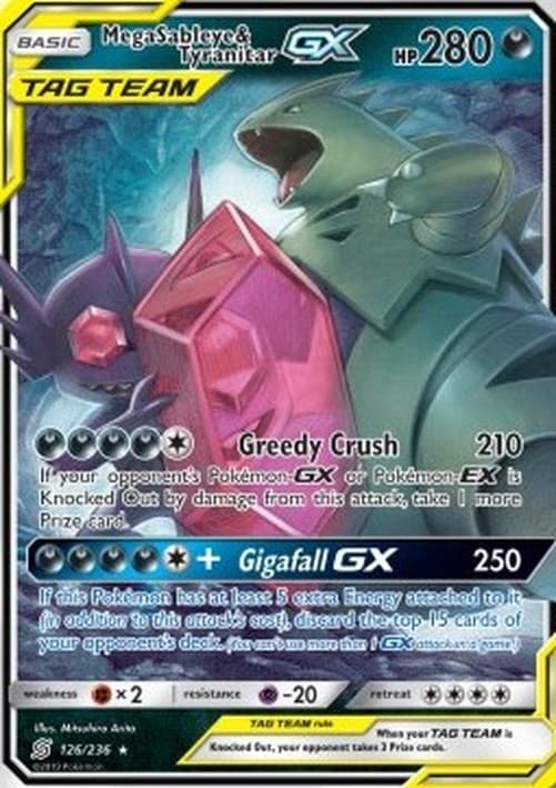 Pokemon Mega Sableye & Tyranitar GX