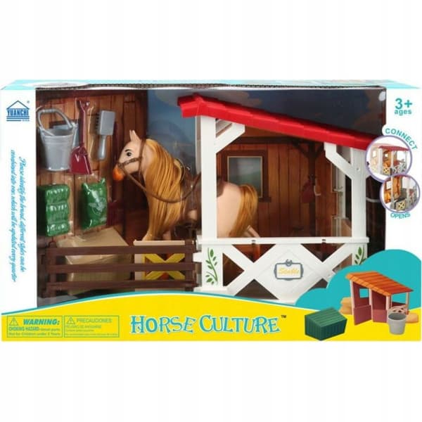 A stable for horses with a figurine