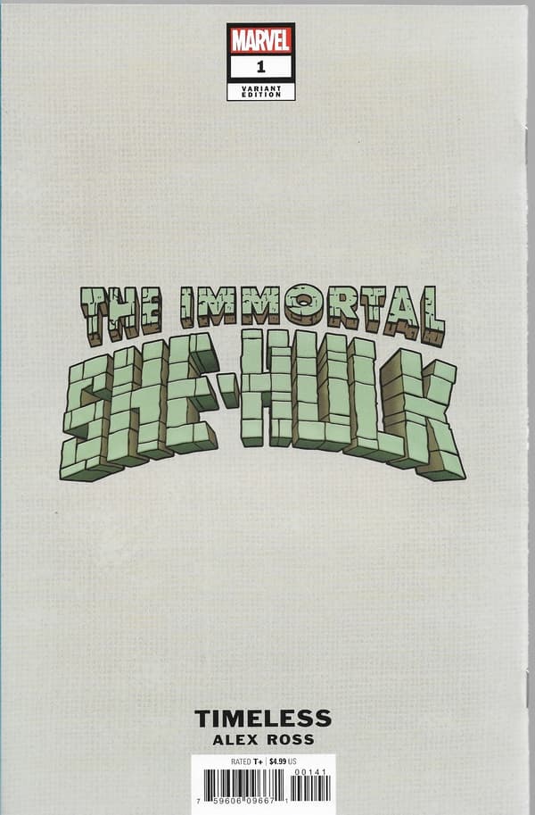 Marvel Immortal She-Hulk Comic 1/2020 (in English) Alex Ross Virgin Variant