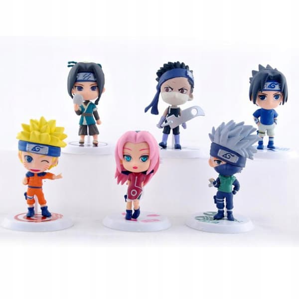 Pack of 6 Naruto Nime 7cm PVC action figures #A
