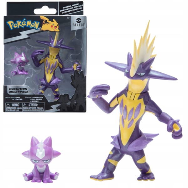 SET OF 2 POKÉMON SELECT EVOLUTION PACK TOXEL & TOXTRICITY FIGURES – TOY