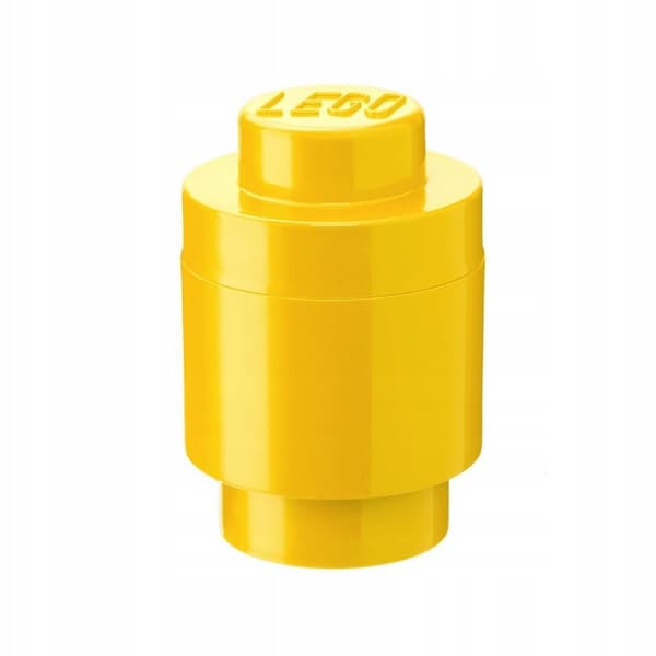 LEGO® YELLOW ROUND SINGLE BRICK CONTAINER, NHG