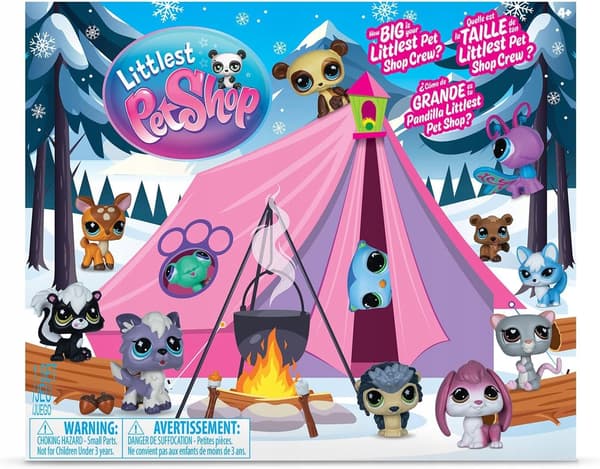 Basic Fun! Littlest Pet Shop Cozy Campfire Camping Set with 12 Figures