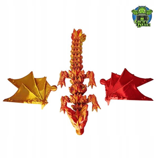 Crystal Winged Dragon – Articulated 3D Model: Dungeons and Dragons – Fire