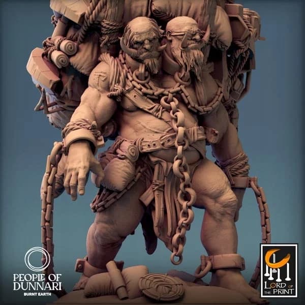 Sand Ettin with a rucksack