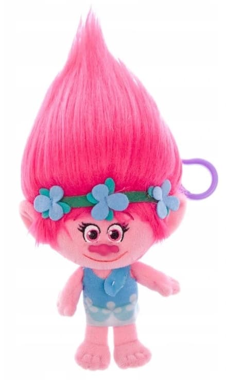 Large plush keyring with a Troll figurine pendant