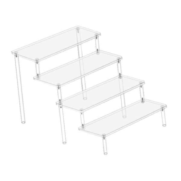 Transparent acrylic riser, display stand, wedding cake tray, 4-tier