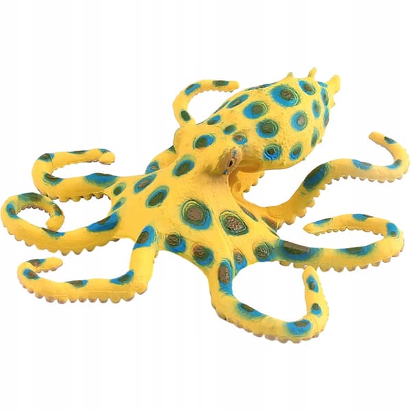 YELLOW PLASTIC OCTOPUS FOR INTERIOR DECORATION