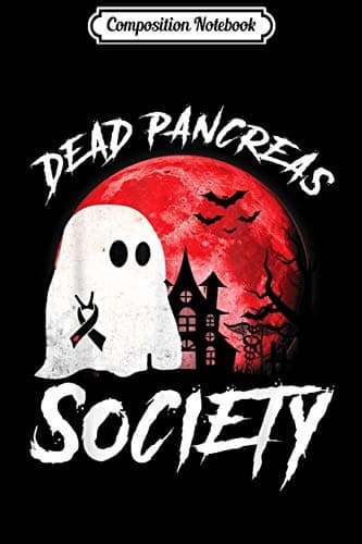 Composition Notebook: Diabetes Awareness – Halloween Ghost with a Dead Pancreas – So