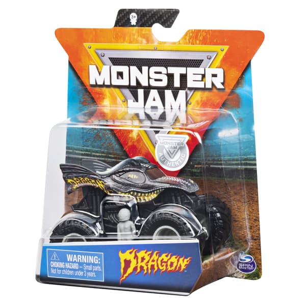 Monster Jam Dragon 1:64 model + Spin Master figurine