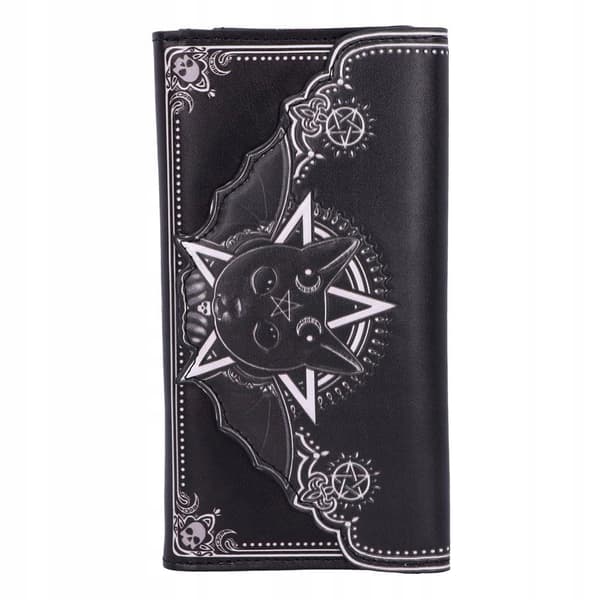 Nemesis Now Malpuss Embossed Purse, Black, 18.5cm