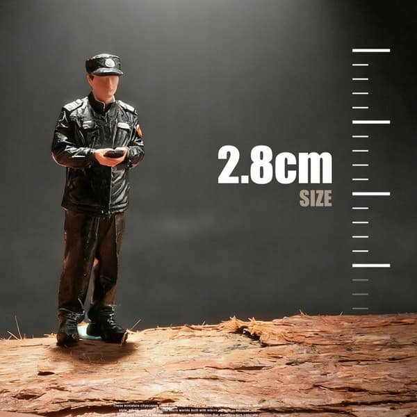 1/64 Scale Security Guard Figure – Mini People for a DIY Doll’s House Project