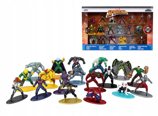 Jada Toys Marvel Nano Pack Figures – 18 Pieces, 4 cm, Multicoloured Action Figures