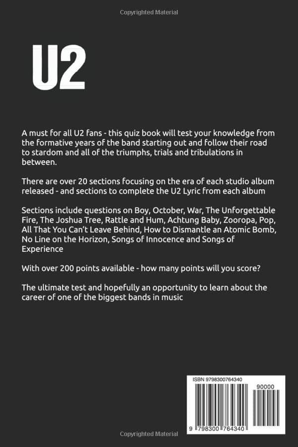 Demure, B U2 – The Complete Quiz Book