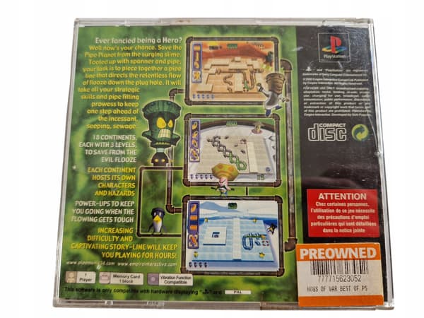 PIPE MANIA 3D for Sony PlayStation (PSX)
