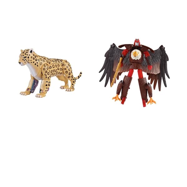2/Lifelike Transformer Set: Cheetah & Eagle Animal Figures – Transformation