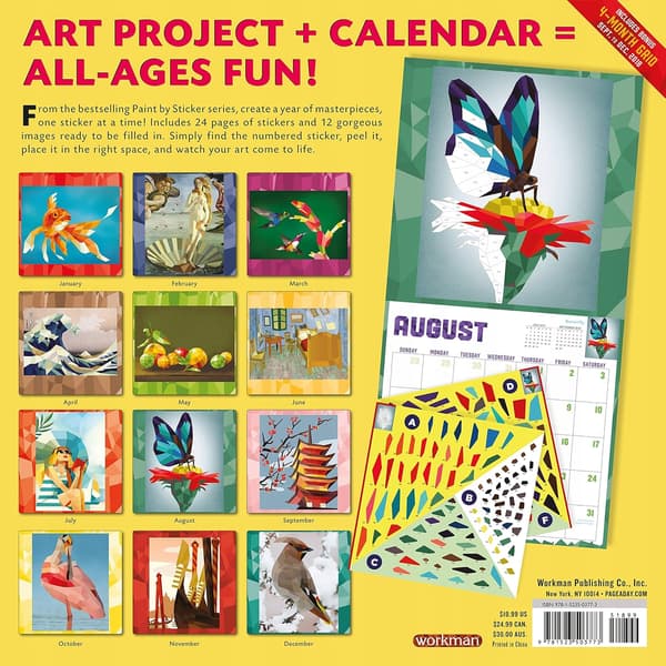 2019 Paint by Sticker Wall Calendar – Wal