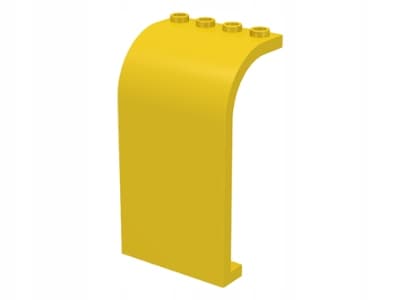 LEGO 2571 Yellow 3 x 4 x 6 curved panel, 1 piece