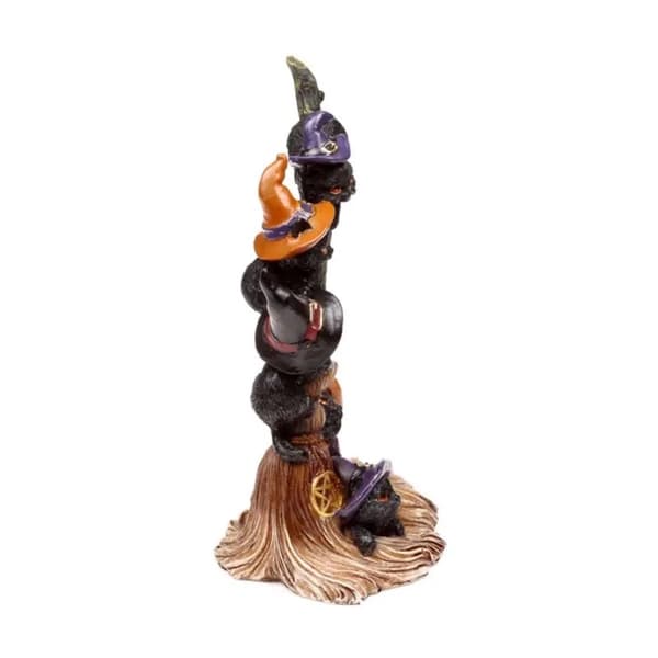 Puckator figurine: Black cats on a witch’s broomstick