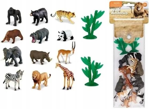 A set of wild animals.