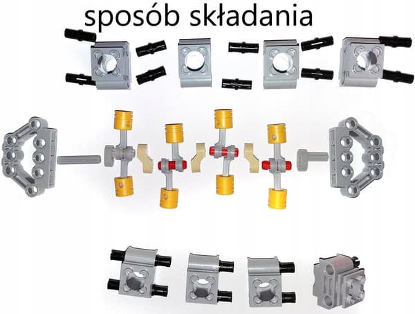 LEGO TECHNIC V8 Engine Block, Transparent, 2850b