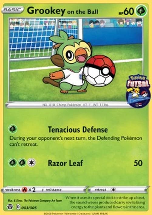 Pokemon Grookey on the Ball