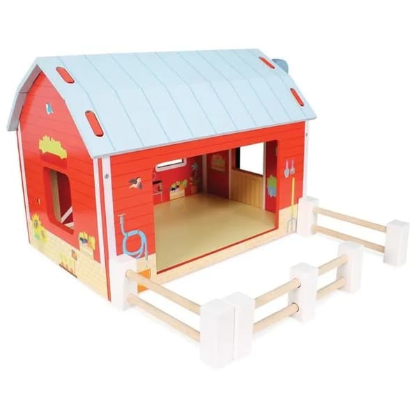 Le Toy Van’s red wooden barn