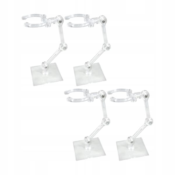 Action Base – Adjustable angle – Display stand for Anime models – 4-pack – Clear – 4x4cm