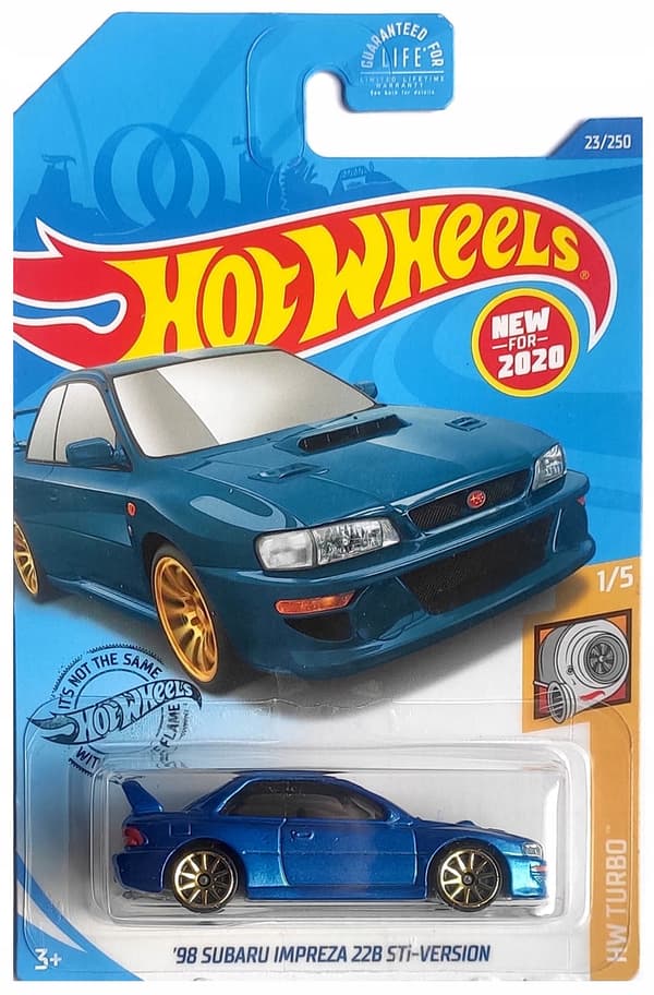 HW HOT WHEELS – '09 SUBARU IMPREZA 22B STi-VERSION – GHB42 + PROTECTOR