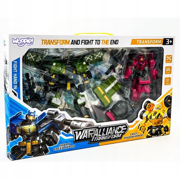 WOOPIE Transforming Robots 4-in-1 Combat Cars Set