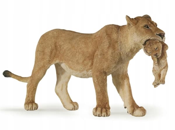 A lioness with her cub