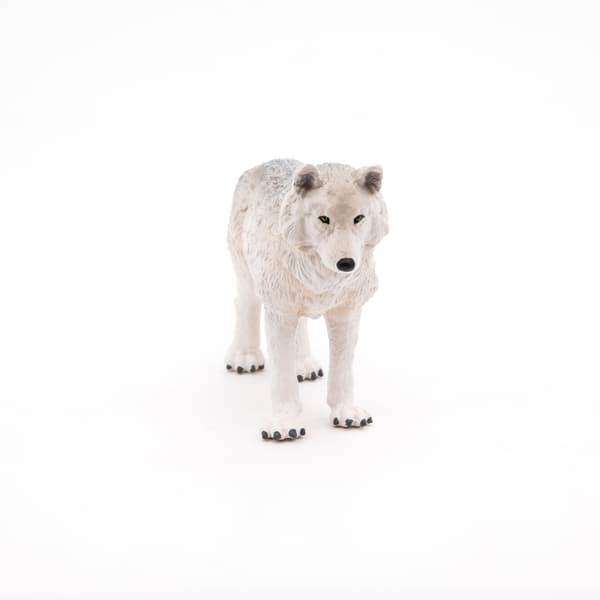 TOY FOR PRESCHOOLERS: ARCTIC WOLF FIGURINE – GIFT TO DEVELOP IMAGINATION