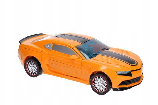 The transforming robot turns into a car