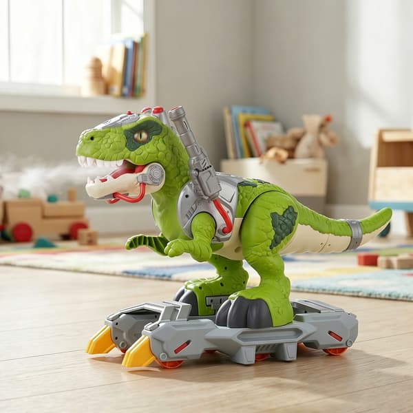 T-Rex dinosaur: large, interactive, moves, walks, roars, lights up – for children