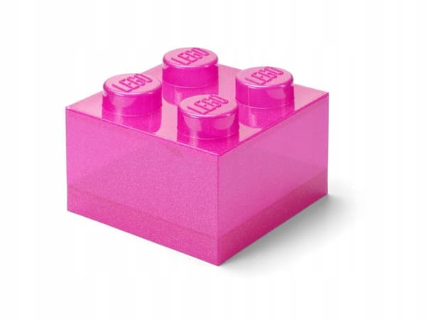 LEGO 40090801 Classic LEGO Brick 4 Container with Lid – Light Pink