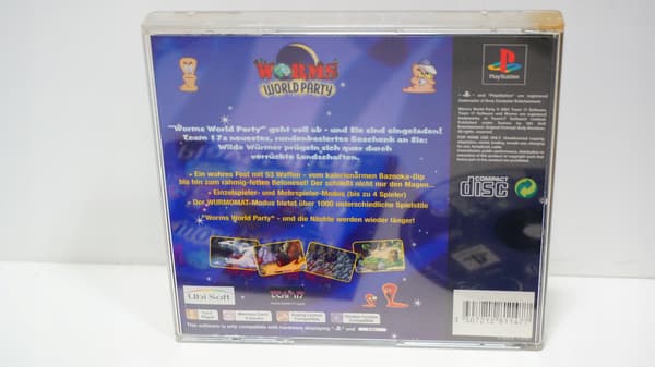Worms World Party PS1 | PlayStation 1 | Complete (CIB) | PAL