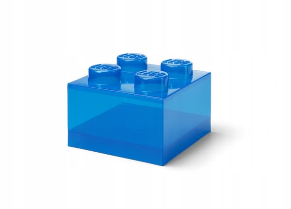 LEGO STORAGE BOX FOR BRICKS, 4-PIECE SET, TRANSPARENT BLUE, 25 cm, 40090805