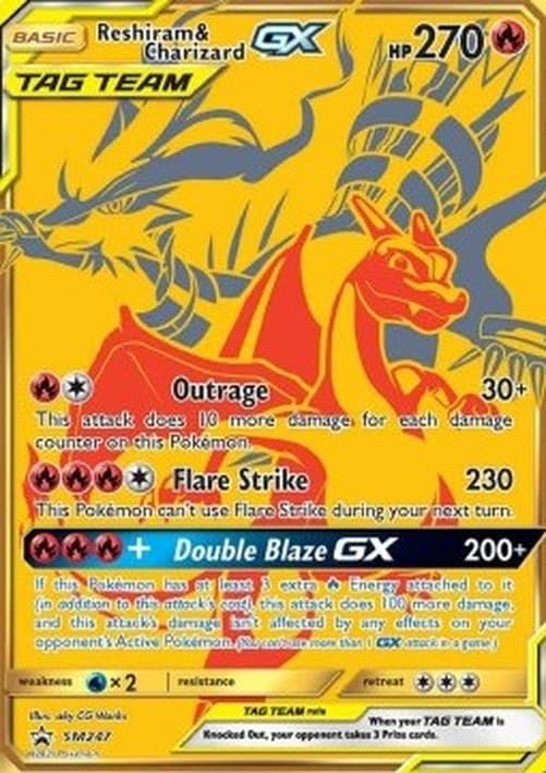 Pokemon Reshiram & Charizard GX