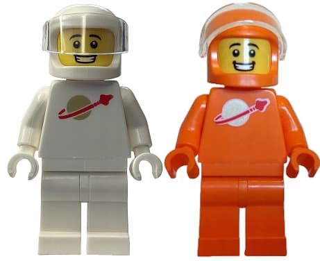 Lego Classic Space astronaut, white (SP146) + orange (SP145)