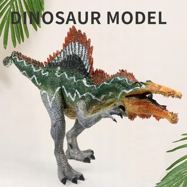 Simulation dinosaur toy figures, a learning model of a spinosaur