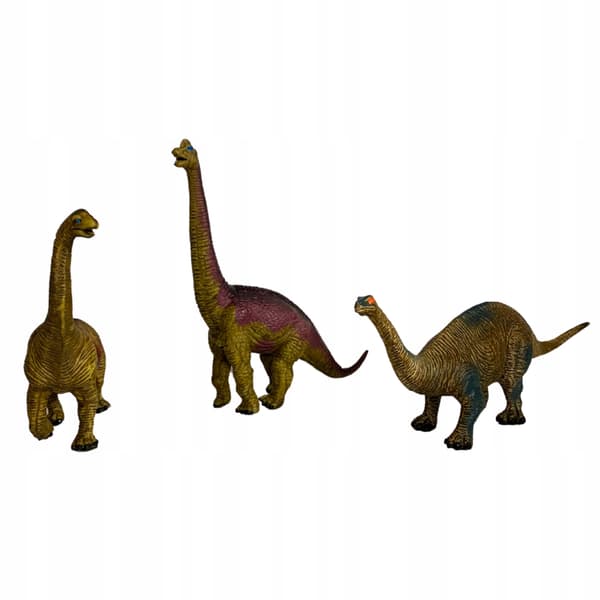 Dinosaur Set: 3 Figures – Realistic Details, Compact Sizes