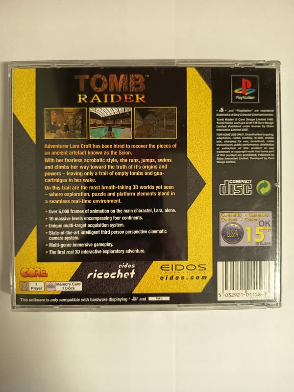 TOMB RAIDER 1 Value Series PlayStation (PSX) – English version, complete set